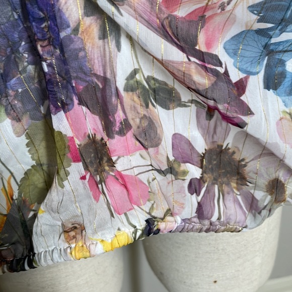 Boston proper new off the shoulder floral top large - Picture 6 of 7